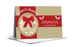 Christmas Large Red Bow Cards  7.875